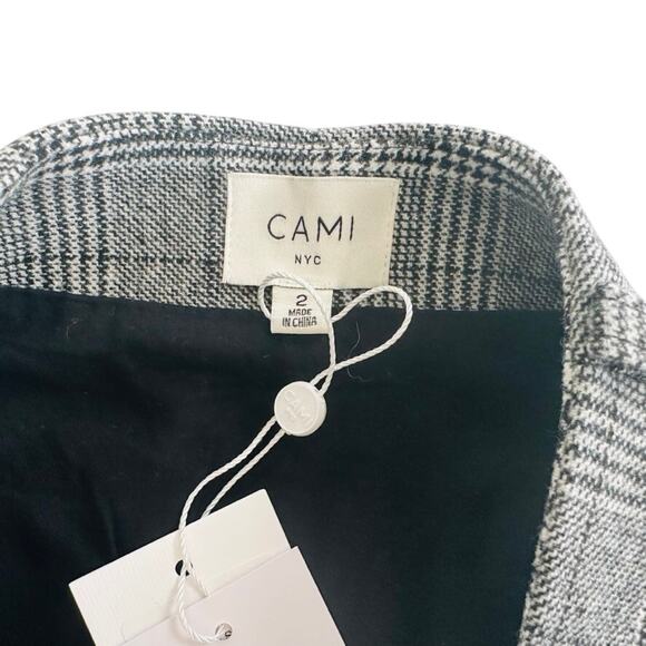 Cami NYC Matti Short Black White NEW Size 2 High Rise Wool Blend Plaid - Picture 5 of 9